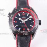 VS Factory Omega Seamaster GMT Swiss 8906 Watch - Black Dial Red Inner Black Rubber Band Ceramic